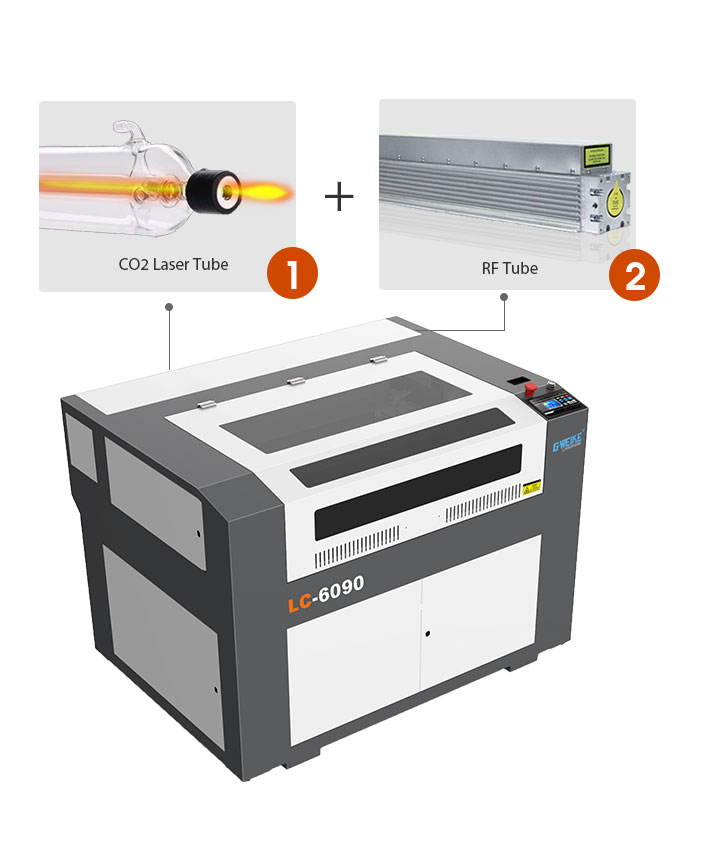 Gweike - C02 Laser - LC6090 Laser and RF tube Gweike - C02 Laser - LC6090 Laser and RF tube